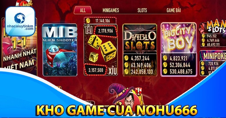 Kho game cá cược đặc sắc tại cổng game nohu666